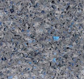 Dalle bleue de pierre de quartz de résistance à l'abrasion de coupe de bijoux artificiels en pierre de quartz