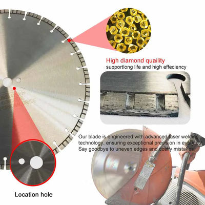 350mm laser de 14 pouces ont soudé les lames de scies concrètes pour la scie circulaire