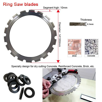 Les lames de coupe de diamant de 14 pouces pour le béton, coupe de diamant d'anneau de 350mm scie des lames