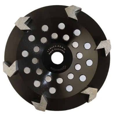 180mm dents de forme de v de Diamond Cup Concrete Grinding Wheel de 7 pouces
