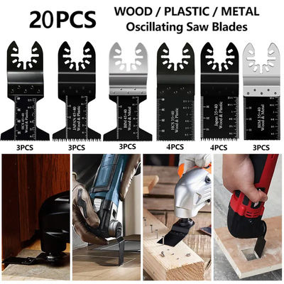 L'outil multi de oscillation en métal de Bi scie des lames pour l'ensemble de boîte en bois 20pcs en métal