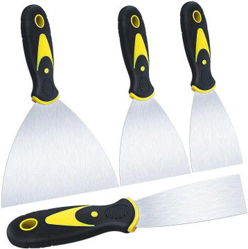 4 Packs de grattoirs à couteaux en pâte à modeler ensemble de couteaux spackle couteau de qualité supérieure lame de grattoir de peinture en acier inoxydable