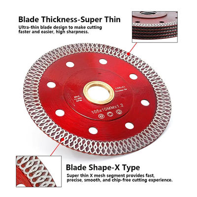115mm Diamond Sintered Tile Saw Blade pour couper en céramique