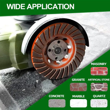 Poussière abrasive de meules de diamant de tasse du diamètre 125mm Turbo # 60/80 pour la pierre ou le béton