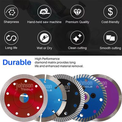 150mm Turbo segmenté a aggloméré Diamond Stone Cutting Blades