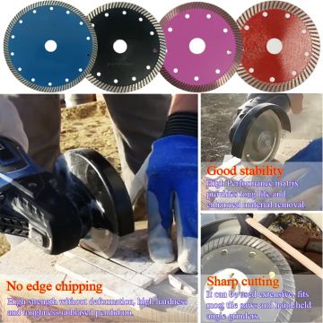 150mm Turbo segmenté a aggloméré Diamond Stone Cutting Blades
