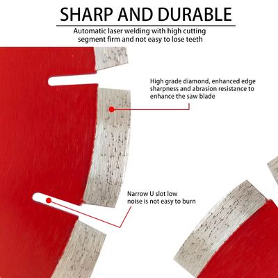 Le béton de diamant de haute précision scie des lames pour le béton cannelant 180mm