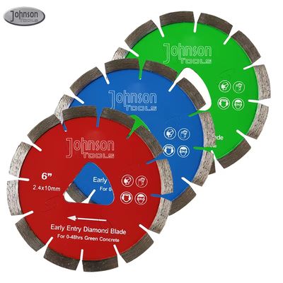 Le béton de diamant de coupe de Soff de 10 pouces scie des lames avec le trou intérieur de triangle