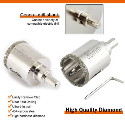 Verre des coupeurs 80mm Diamond Core Drill Bits For de cavité de tuile