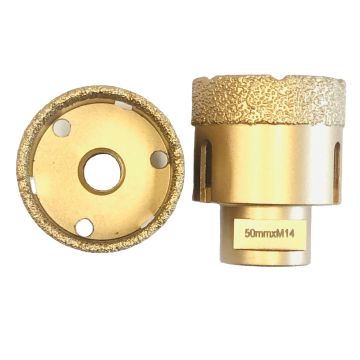 le vide de 4pcs M14 50mm a soudé l'ébrèchement de Diamond Tools Drill Bit Minimal