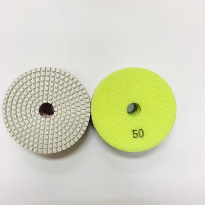 3 résine blanche Diamond Polishing Pads humide d'étape 100mm