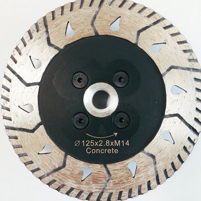 5inch Ridgid aggloméré par presse chaude Turbo Diamond Blade For Concrete Grinding