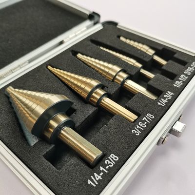 peu de perceuse titanique de jambe de triangle de chandelle de cône d'étape de 5pcs HSS