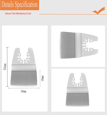 lame de oscillation de grattoir d'acier inoxydable de 38*10mm Multitool pour l'enlèvement de coulis de peinture