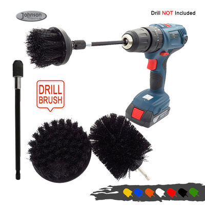 le noir 4pcs a prolongé la longue brosse de nettoyage d'épurateur pour la salle de bains de tuile de douche